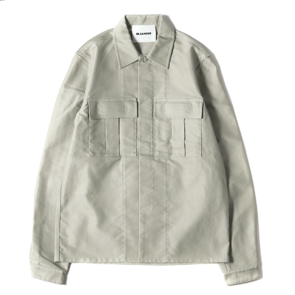 JIL SANDER ジル・サンダー 2020年製 ツーポケット ミリタリー シャツ ジャケット 2 Pocket Military Overshirt JSMS740526 ベージュ