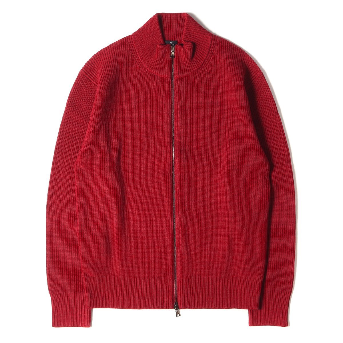 Пол Смит Пол Смит вязаный размер: M High Seck Middle Mauge Wool Double Zip's Trip Blouson PS Red