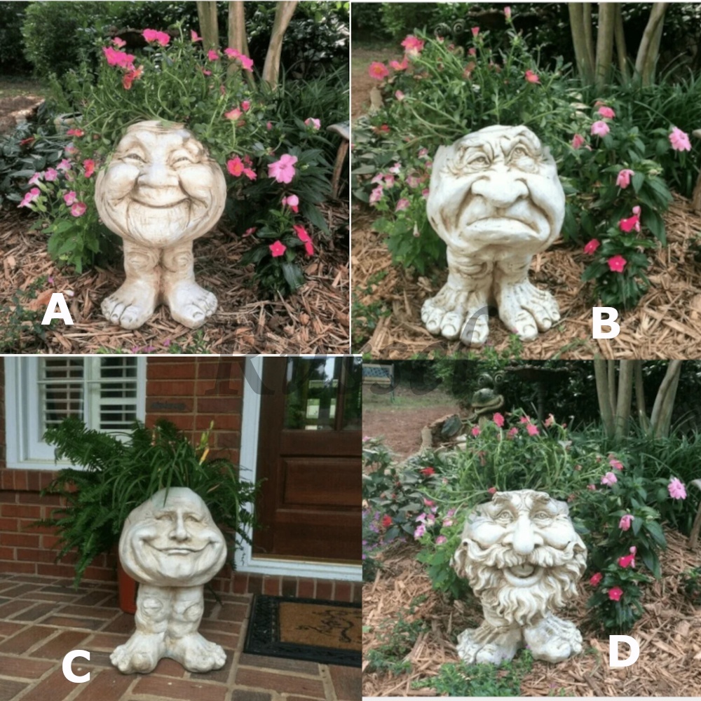 fa knee face. plant pot garden ornament 5 kind ornament art stylish stylish lovely gardening garden interior present 