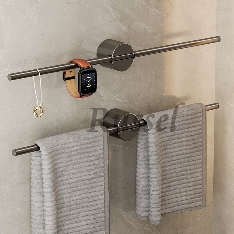  bathroom bus hanger ( towel hanger ) drilling un- necessary simple . light weight single paul (pole) bath towel .. ornament towel rack hanger rack 
