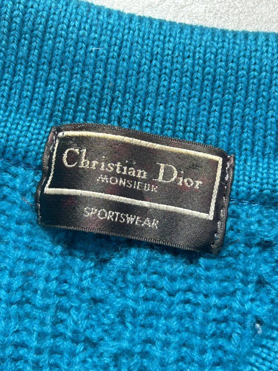 【た-11-37】中古品 Christian Dior MONSIEUR ケーブルニット セーター Lサイズ ディオール 古着 ヴィンテージ 良色_画像3