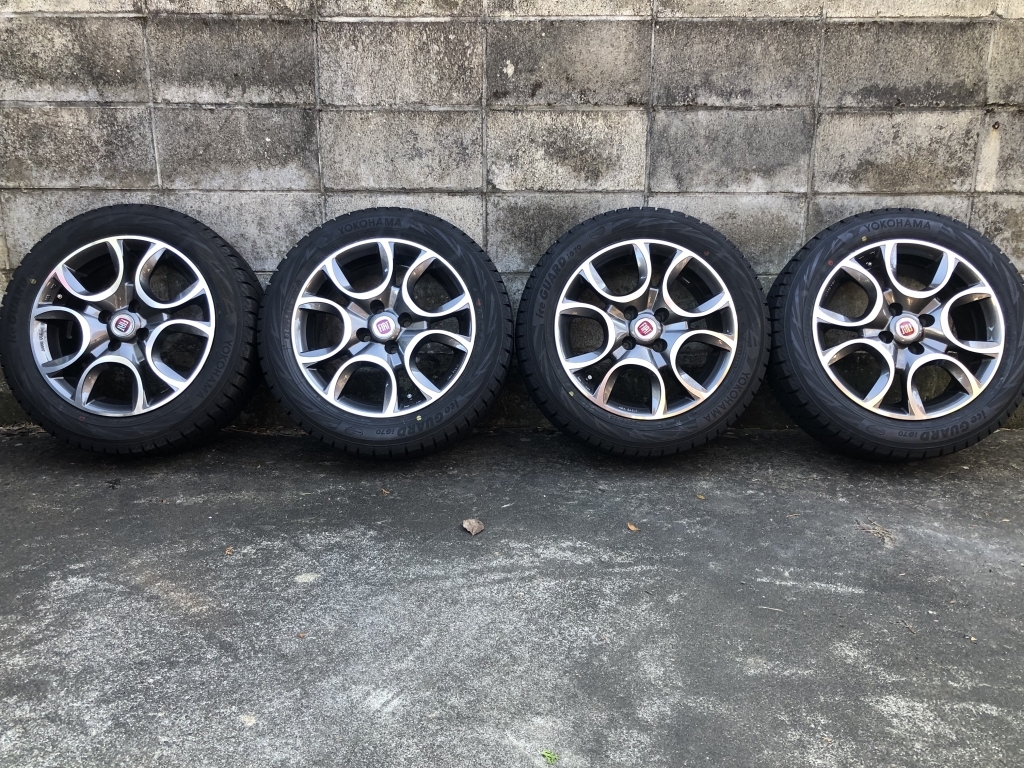 185/55R15 YOKOHAMA/ice GUARD iG70 21年 MAK 15インチ 6J ＋35 98 4H スタッドレス 4本 フィアット FIAT 500 純正サイズ_画像1