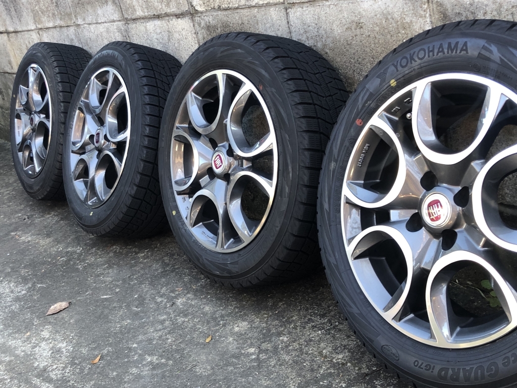 185/55R15 YOKOHAMA/ice GUARD iG70 21年 MAK 15インチ 6J ＋35 98 4H スタッドレス 4本 フィアット FIAT 500 純正サイズ_画像9