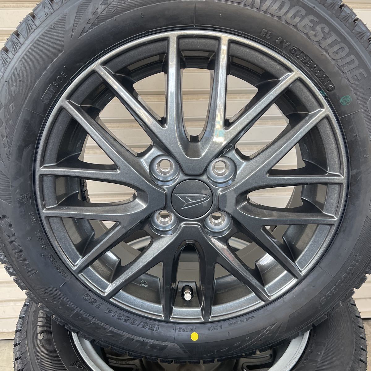 新品ダイハツ純正◆スタッドレス◆ブリヂストンVRX3◆155/65R14◆4本セット◆タントカスタムムーヴ　ミライースココアキャンパストコット_画像6