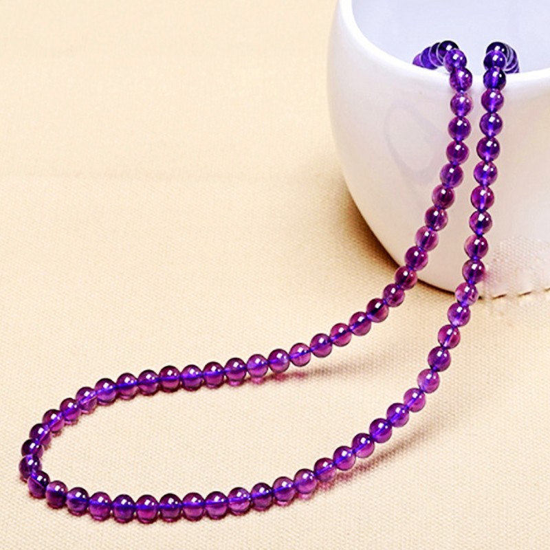 1 jpy ~ high class AAA natural stone amethyst urug I production deep purple purple crystal *3 ream bracele *5MM Power Stone high quality present new goods 