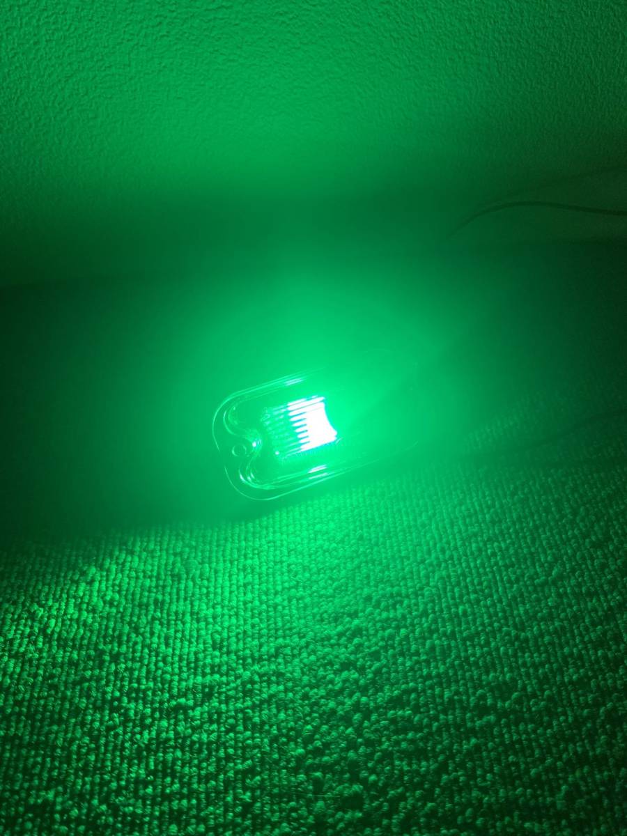 ヒカリ屋 24V 専用 角型 マーカー用 角マーカー BA9S レンズ LED球 グリーン 緑 20個 三菱ふそう キャンター ファイター スーパーグレート_画像2