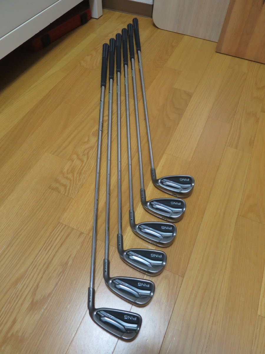 PING G25 CFS ORIGINAL STEEL FLEX-S BLACK 5I-9I,W / ピン Ｇ２５ ＣＦＳ ピンオリジナルスチール フレックスＳ 黒 ６本セット 【美品】_画像9