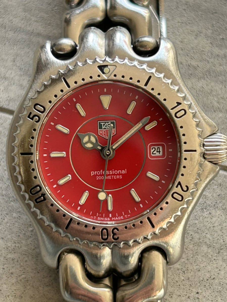  beautiful goods TAG HEUER TAG Heuer cell Professional WG131C quartz red operation middle 