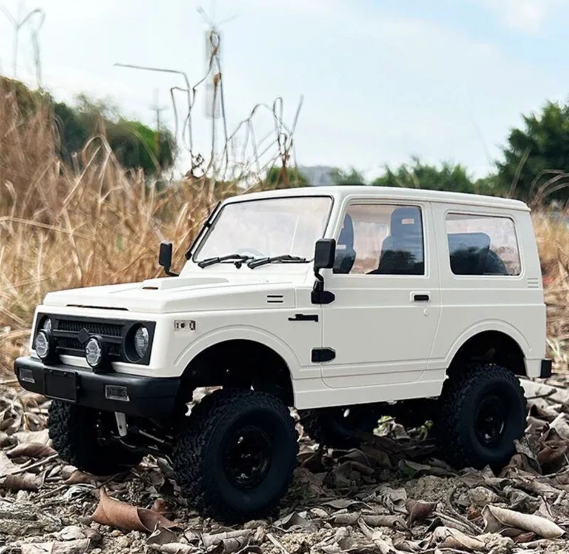 ホワイトバッテリー*2 WPL新発売NEW C74 スズキ ジムニー RTR 1/10ラジコン RC クローラー ライセンス JA11 連動LEDライト付き 4WDトラック_画像2