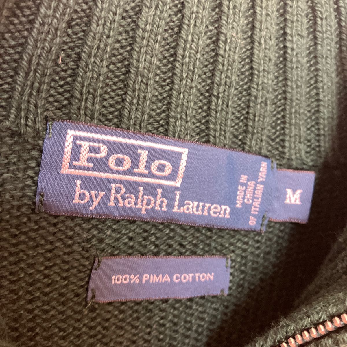 Polo by Ralph Lauren ハーフジップ  ニット　緑　Mサイズ