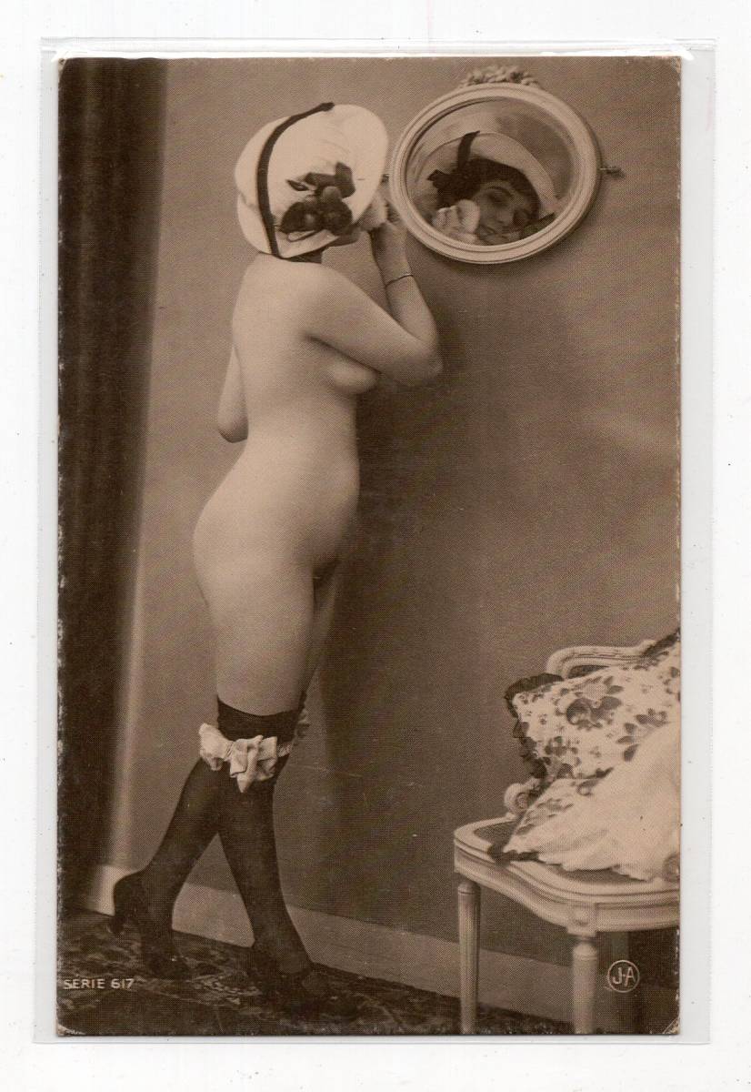 １６１　戦前　絵葉書　全裸美人_画像1