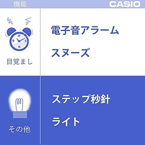 CASIO(カシオ) 目覚まし時計 白 アナログ 小型 スヌーズ ライト付き TQ-149-7JF_画像4