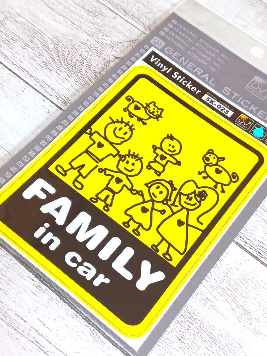 【FAMILY IN CAR 】ファミリーインカーステッカー/ プレゼント 出産祝 車 ステッカー グッズ