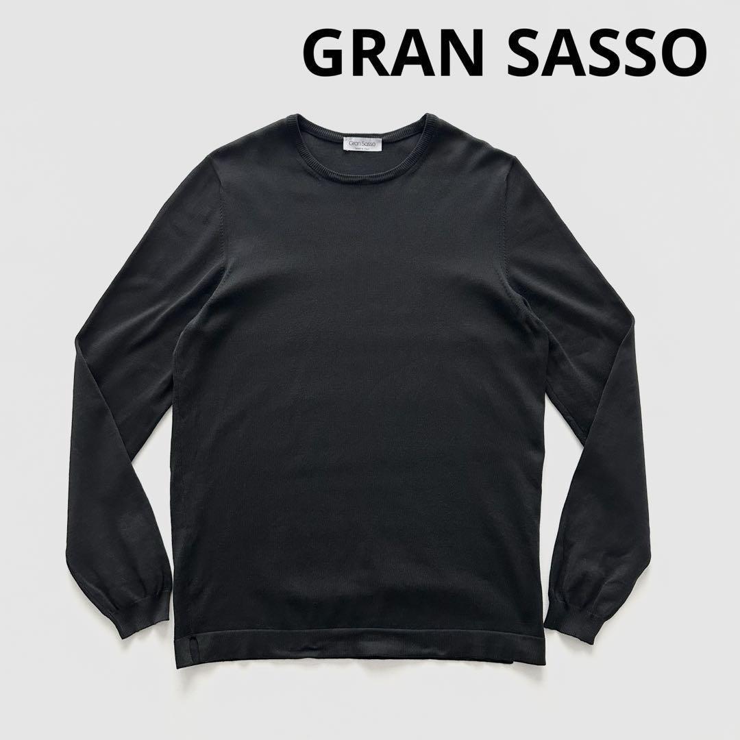 500円引きクーポン】 GRAN SASSO 国内正規 長袖 綿 ニットT セーター