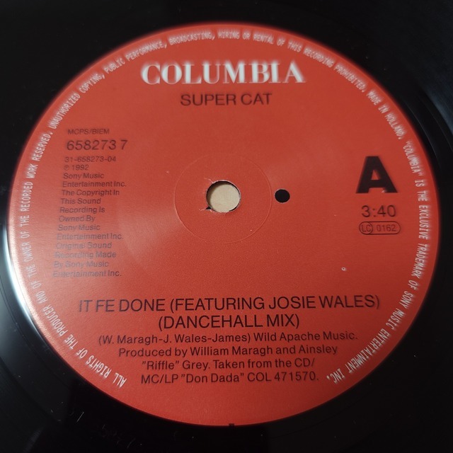 Super Cat & Josey Wales - It Fe Done / Ghetto Red Hot // Columbia 7inch / Dancehall Classic / Josie_画像3