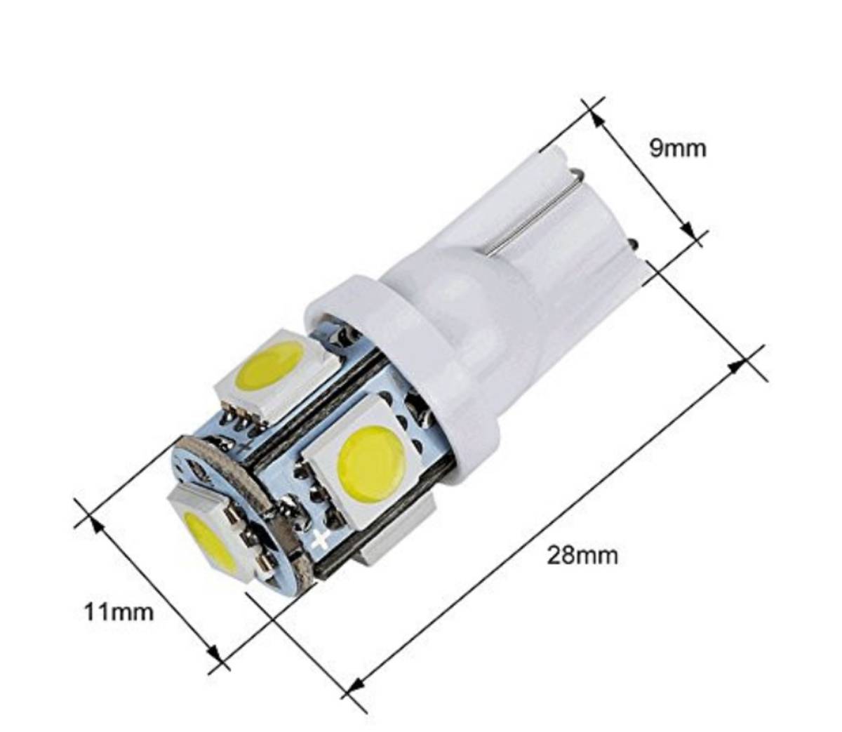 赤字！？事前保証付き★送料無料★T10 LED バルブ 30球セット 業務価格 5 SMD 5 ワット ポジション スモール ナンバー灯 ルームランプ_画像2