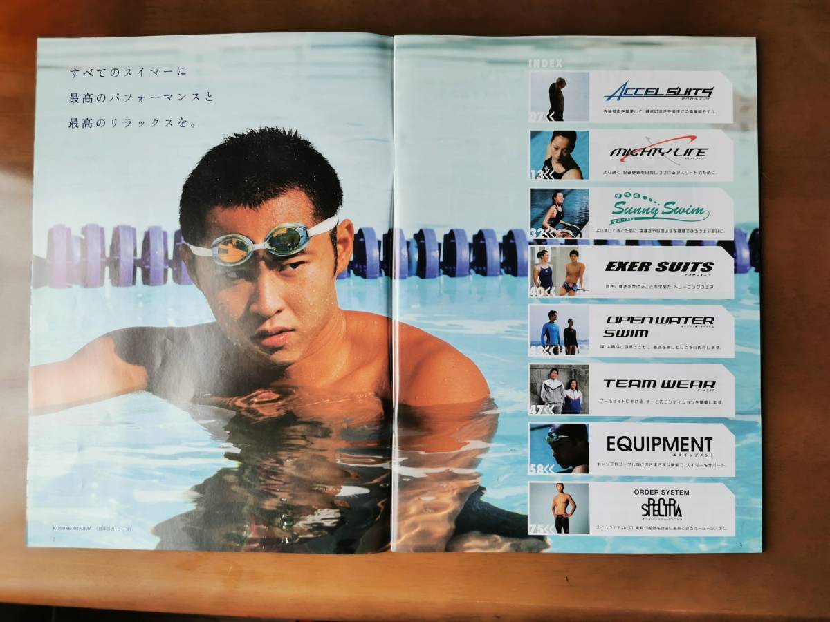 MIZUNO ミズノ 2007年モデル 競泳水着カタログ 北島康介　寺川綾　ACCEL SUITS_画像2