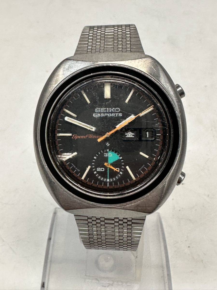 【W11M7】 1円スタート SEIKO 5SPORTS Speed-Timer / 6139-8002 セイコー スピードタイマー 稼動品 デイデイト 自動巻き メンズ 腕時計 _画像2