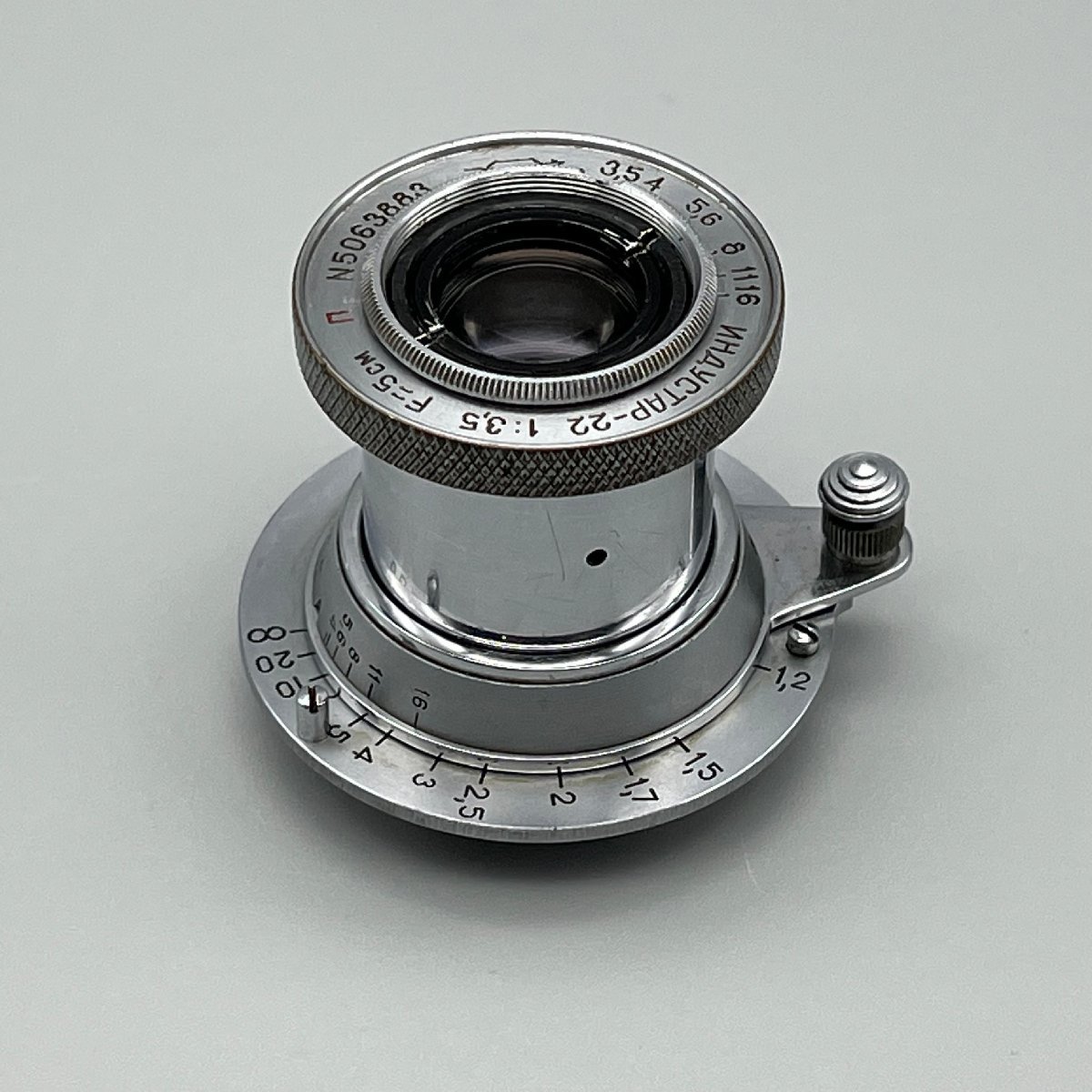 KMZ Industar-22 5cm f3.5 クラスノゴールスク機械工場 インダスター22 50mm ロシアレンズ Leica ライカ Lマウント_画像1