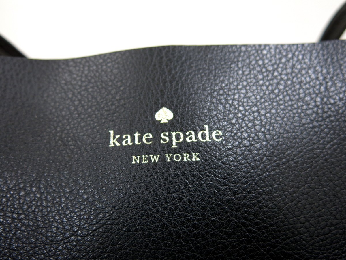 kate spade ケイトスペード◆アウト オフ ザ ウッズ ジオフォックス◆レザー 本革◆トート バッグ◆ピンク 黒◆新品同様◆超美品◆N6769_画像9