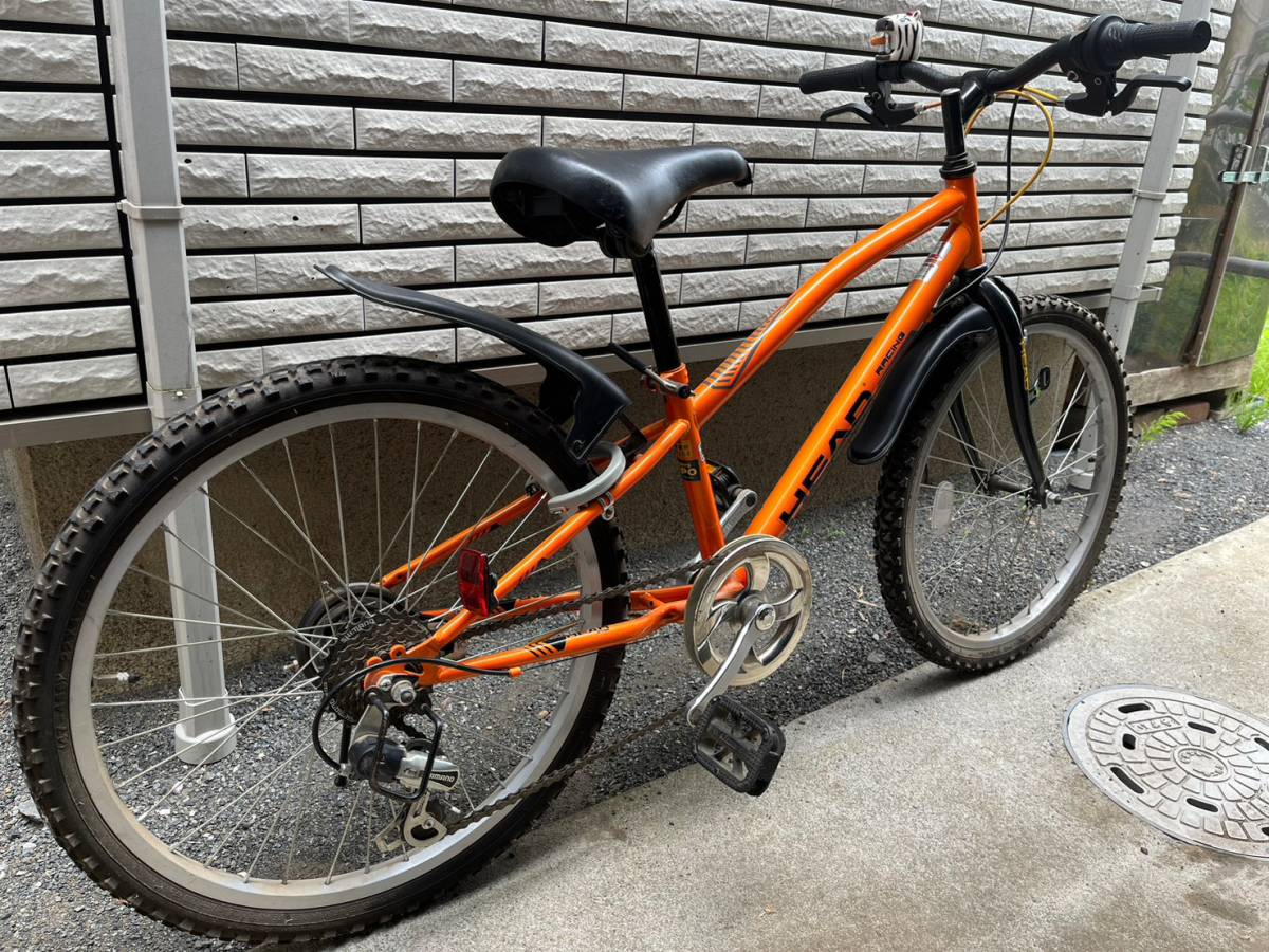 引取限定 120～150cm MTB 22インチ HEAD オレンジ 6段変速 子供用 キッズ ワンオーナー 埼玉県 所沢市 引き取り マウンテンバイク 美品_画像2