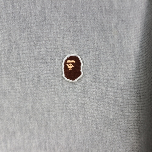 A BATHING APE A Bathing Ape one Point badge Zip Parker S gray 