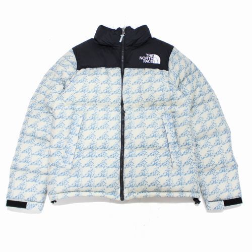 THE NORTH FACE × mina perhonen 17AW ノースフェイス ミナペルホネン ダウンジャケット L ブルー_画像1