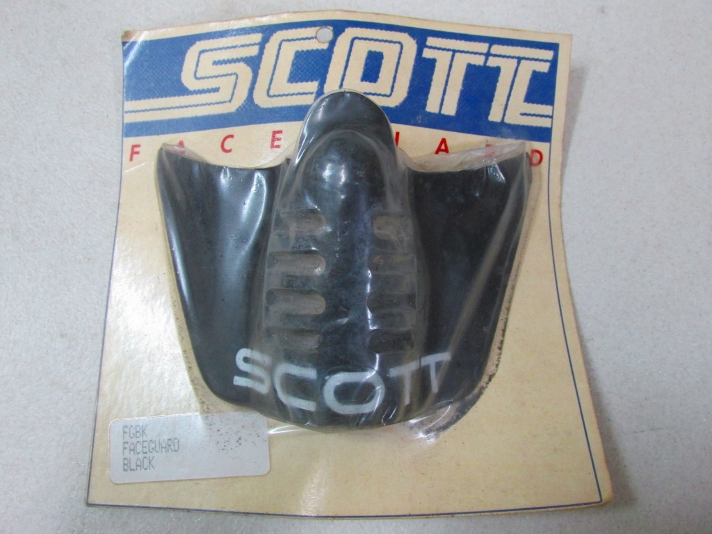 ε[ new goods ] Scott SCOTT face guard mask black 70 period Vintage motocross VMX off-road that time thing Face Guard[ free shipping ]