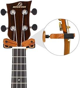 ギターハンガー ギタースタンド 壁掛け 木製 ギターホルダー 安定 エレキ アコギ ベース兼用 ロッ_画像2