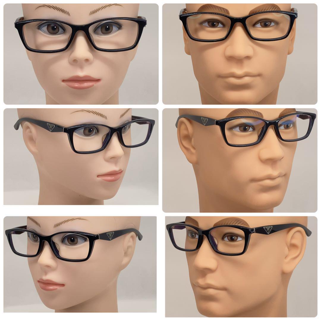 極美品 PRADA プラダ メガネフレーム VPR20R 眼鏡 伊達 サングラス 
