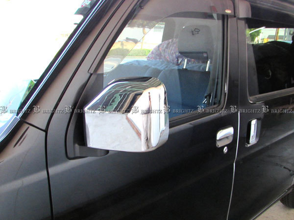 ハイゼットカーゴ S321V メッキ サイド ドア ミラー カバー F ガーニッシュ ベゼル パネル モール MIR－SID－040の画像4