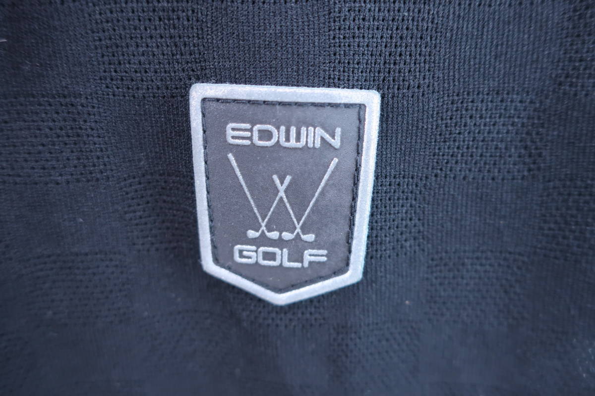 【美品】EDWIN GOLF(エドウィンゴルフ) ポロシャツ 黒 レディース S ゴルフウェア 2311-0109 中古_画像2