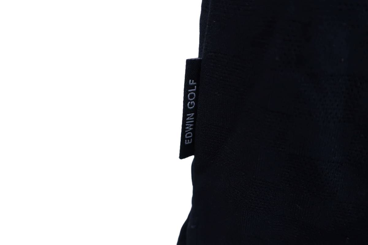 【美品】EDWIN GOLF(エドウィンゴルフ) ポロシャツ 黒 レディース S ゴルフウェア 2311-0109 中古_画像4