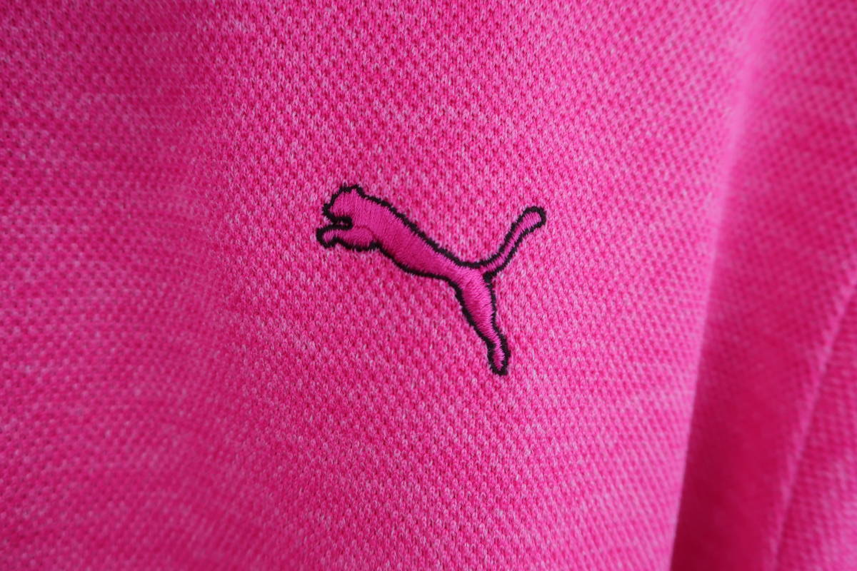 【美品】PUMA GOLF(プーマゴルフ) ポロシャツ ピンク レディース S ゴルフウェア 2311-0110 中古_画像2