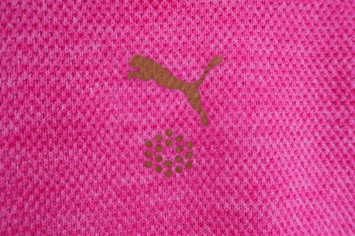 【美品】PUMA GOLF(プーマゴルフ) ポロシャツ ピンク レディース S ゴルフウェア 2311-0110 中古_画像5