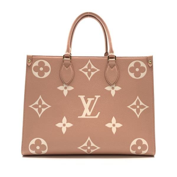 LOUIS VUITTON ルイヴィトン M46286 オンザゴーMM モノグラムアンプラント トートバッグ 2WAY ローズトリアノン クレーム 管理RY23005042_画像3