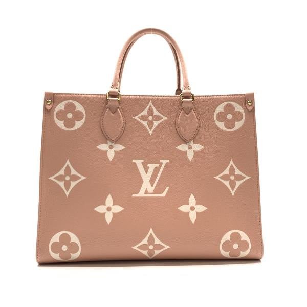 LOUIS VUITTON ルイヴィトン M46286 オンザゴーMM モノグラムアンプラント トートバッグ 2WAY ローズトリアノン クレーム 管理RY23005042_画像1