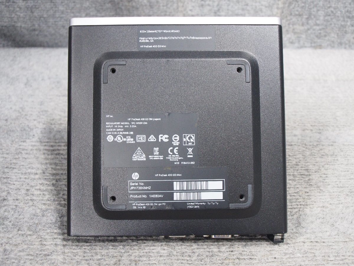 HP ProDesk 400 G3 DM Core i3-6100T 3.2GHz 4GB ジャンク A59123_画像5