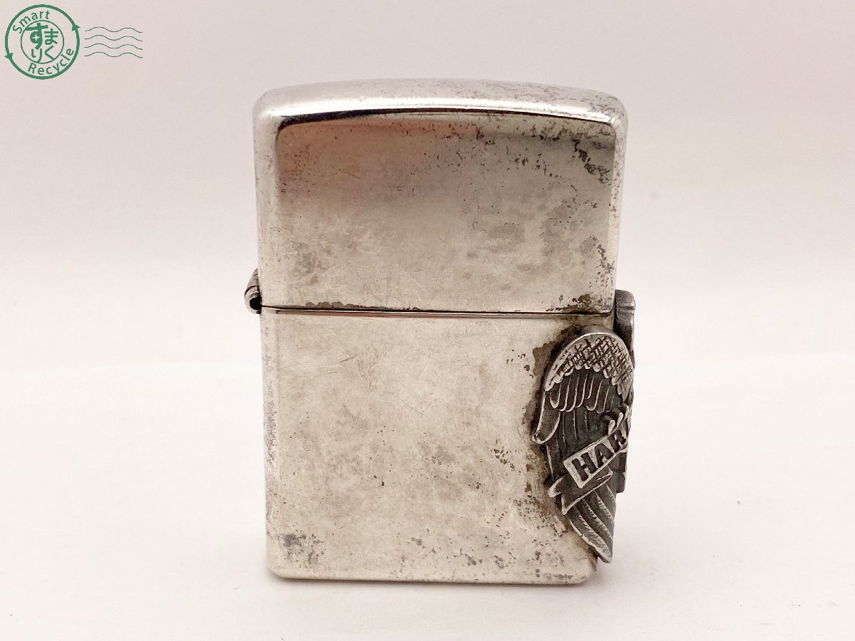 11331331　△ ZIPPO ジッポー ライター オイルライター HARLEY DAVIDSON ハーレーダビッドソン シルバーカラー 1997年製 着火未確認 中古_画像2