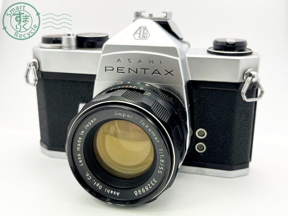 11641683　■ ASAHI PENTAX アサヒペンタックス SL 一眼レフフィルムカメラ Super-Takuamar 1:1.8/55 空シャッターOK カメラ_画像1