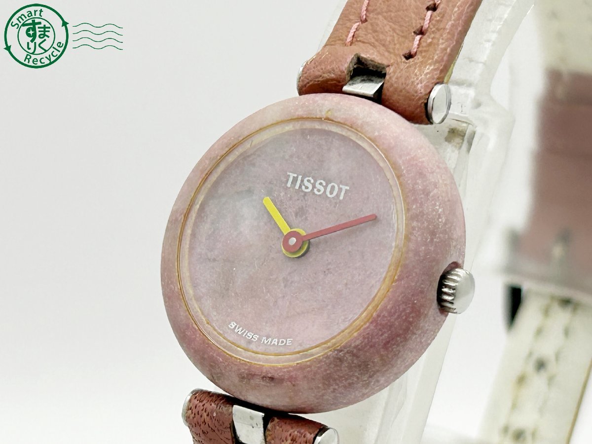 11633519　◇ TISSOT ティソ ROCKWARCH ロックウォッチ 913-7 ピンク文字盤 2針 レディース クォーツ QUARTZ QZ 腕時計 中古_画像1