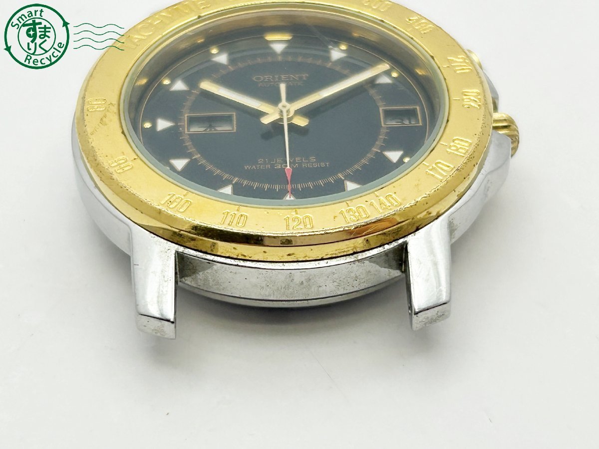 11284089　◇ 1円～! ORIENT オリエント 469EA9F-70 AT 自動巻き 21石 裏スケ デイデイト 本体のみ メンズ 腕時計 中古_画像6