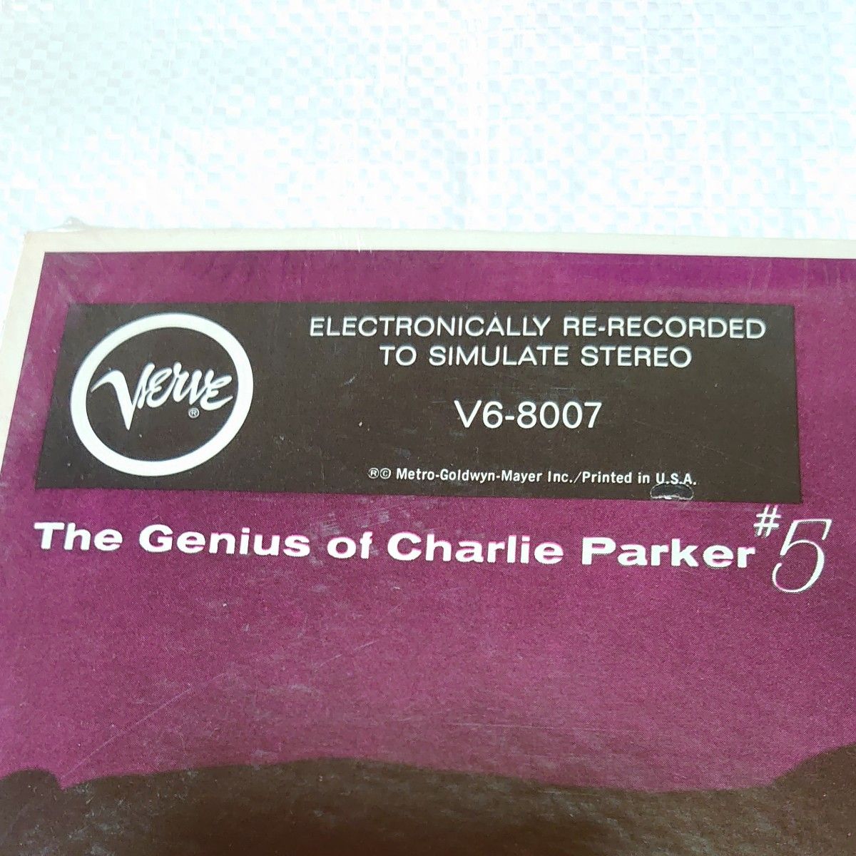 charlie　parker　plays   Cole  Porter LP レコード 盤