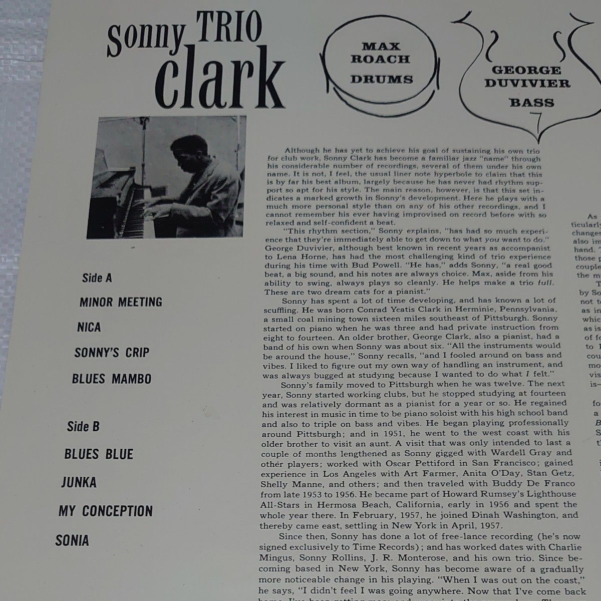 Sonny Clark Trio　 LP 盤