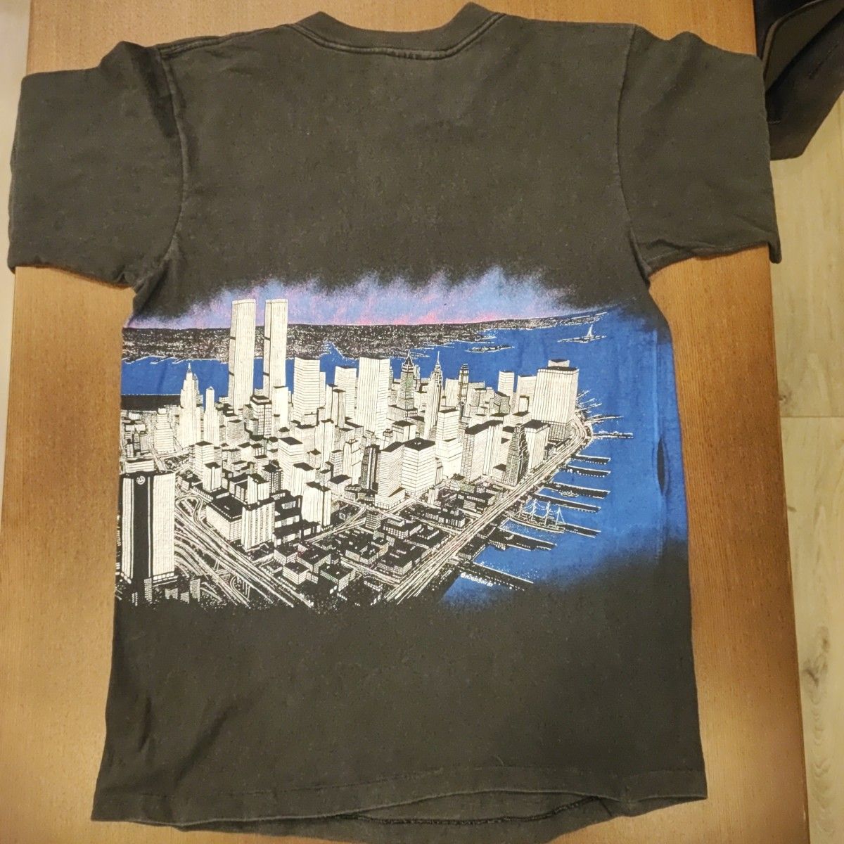 80年代　ONEITA NEW YORK 　ニューヨーク　夜景　Tシャツ ビンテージ　両面プリント