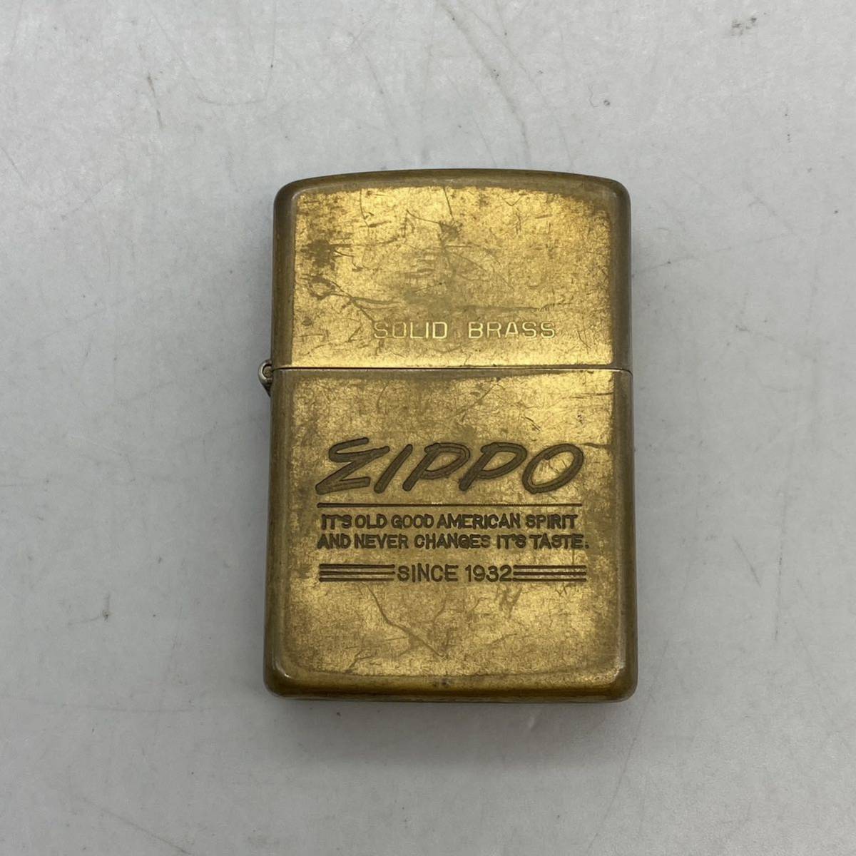 【A-7】ZIPPO ジッポ ライター ゴールド 刻印 ジッポーライター オイルライター 着火未確認_画像1