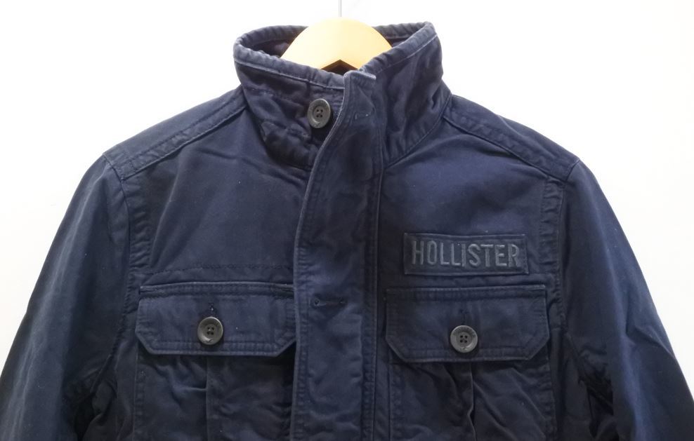 HOLLISTER ホリスター サファリジャケット フィールドジャケット ミリタリージャケット S ネイビー mthshryk a201f1118_画像2