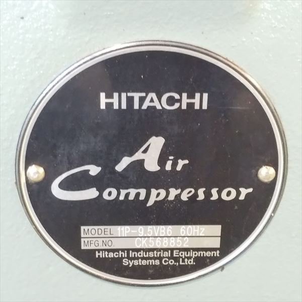 A16s232565 日立 小型空気圧縮機 11P-9.5VB6 60Hz 圧縮機のみ【通電確認済み】エアコンプレッサー HITACHI_画像9
