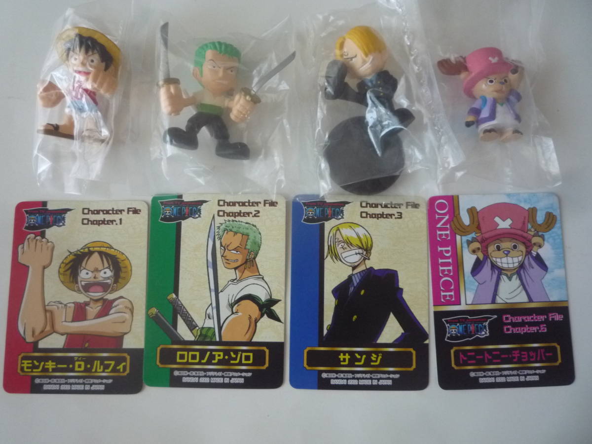 バンダイ ONE PIECE ワンピースワールド1&2★ルフィ、ゾロ、サンジ、チョッパーの4種【即決】_画像1