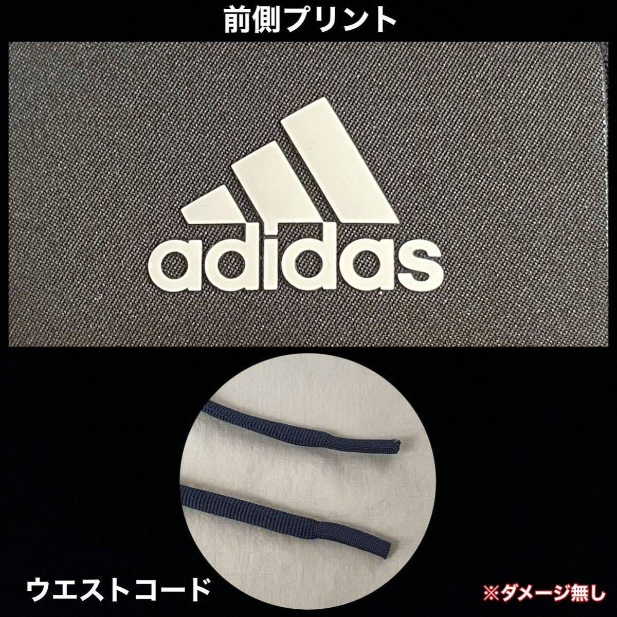 超美品 adidas(アディダス)メンズ ハーフ パンツ O(T180.W86cm)ネイビー 使用3回 厚手 ゴルフ サッカー スポーツ アウトドア ズボン